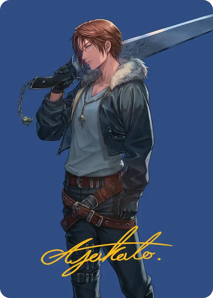 Squall, SeeD Mercenary Art Card (Gold-Stamped Signature) [FINAL FANTASY Art Series] | Galaxy Games LLC