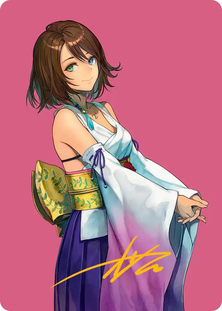 Yuna, Hope of Spira Art Card (Gold-Stamped Signature) [FINAL FANTASY Art Series] | Galaxy Games LLC