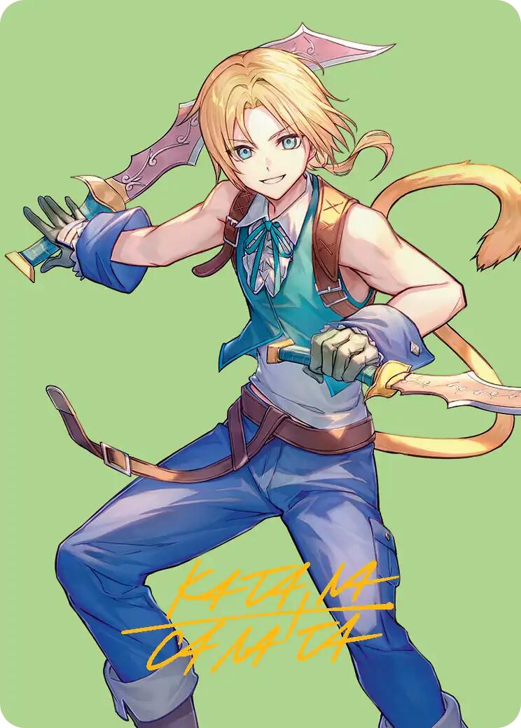 Zidane, Tantalus Thief Art Card (Gold-Stamped Signature) [FINAL FANTASY Art Series] | Galaxy Games LLC