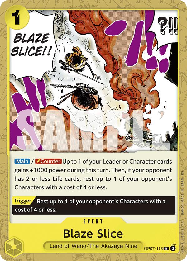 Blaze Slice (Reprint) [Starter Deck: GREEN/YELLOW Yamato] | Galaxy Games LLC