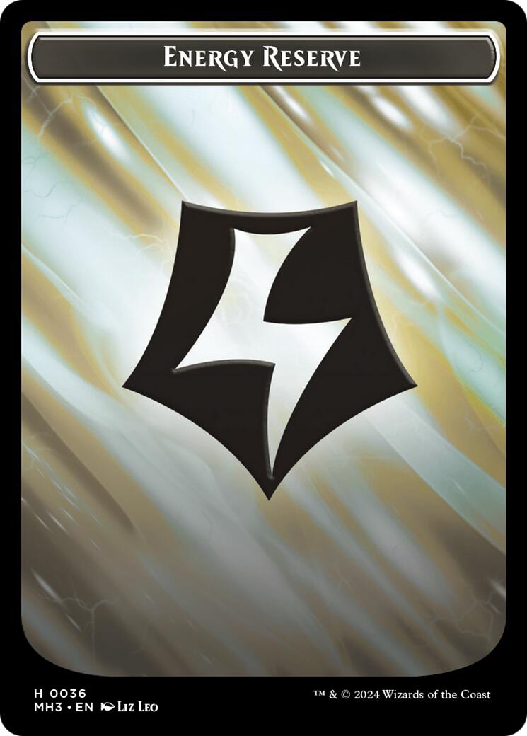 Angel // Energy Reverse Double-Sided Token [Modern Horizons 3 Tokens] | Galaxy Games LLC