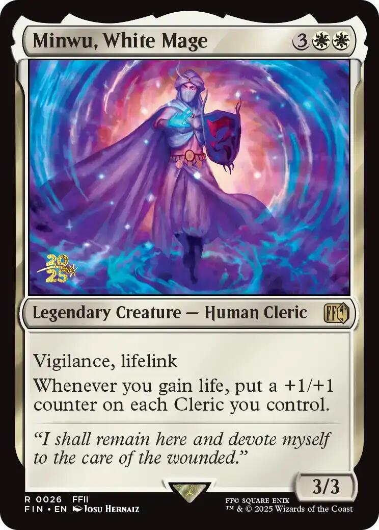 Minwu, White Mage [FINAL FANTASY Prerelease Promo] | Galaxy Games LLC