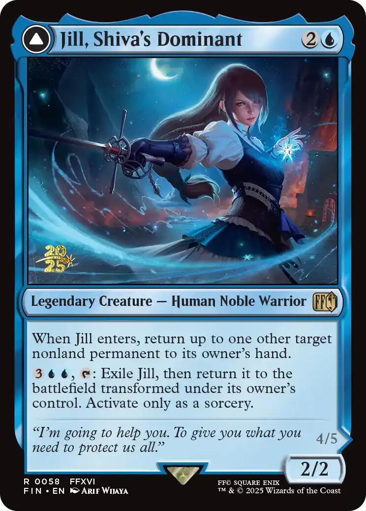 Jill, Shiva's Dominant // Shiva, Warden of Ice [FINAL FANTASY Prerelease Promo] | Galaxy Games LLC