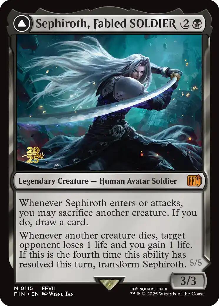 Sephiroth, Fabled SOLDIER [FINAL FANTASY Prerelease Promo] | Galaxy Games LLC