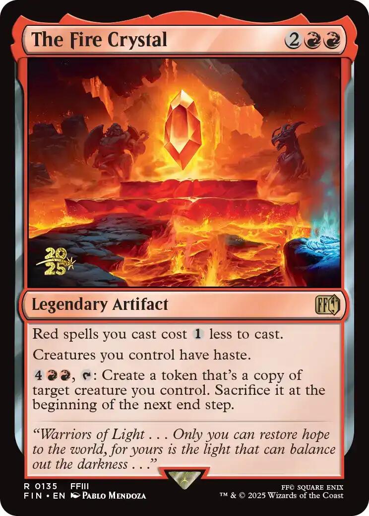 The Fire Crystal [FINAL FANTASY Prerelease Promo] | Galaxy Games LLC