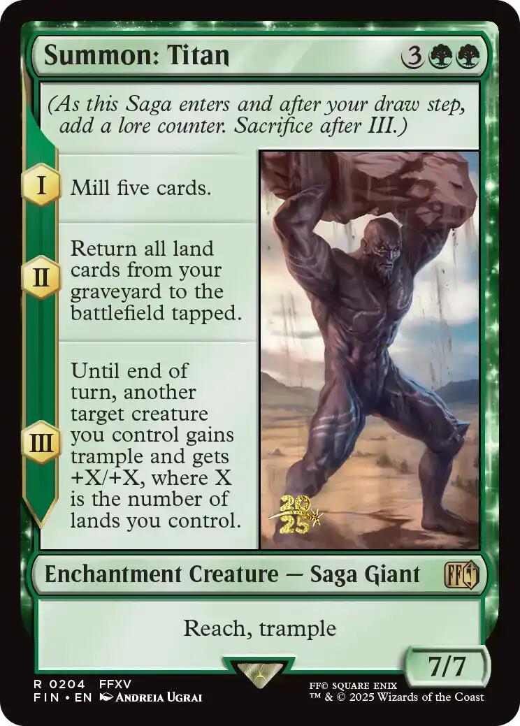 Summon: Titan [FINAL FANTASY Prerelease Promo] | Galaxy Games LLC