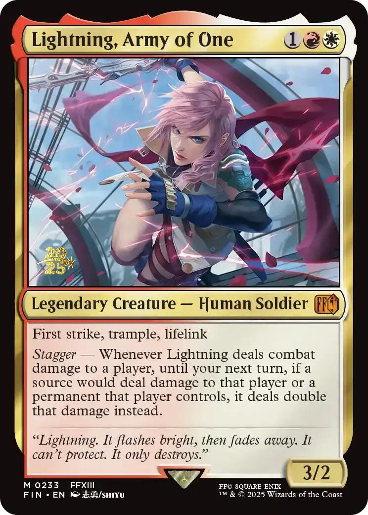 Lightning, Army of One [FINAL FANTASY Prerelease Promo] | Galaxy Games LLC