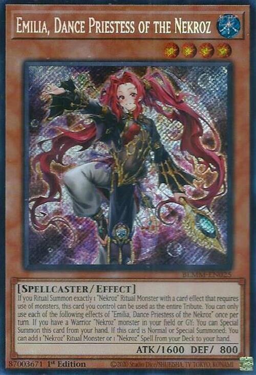 Emilia, Dance Priestess of the Nekroz [BLMM-EN025] Secret Rare | Galaxy Games LLC