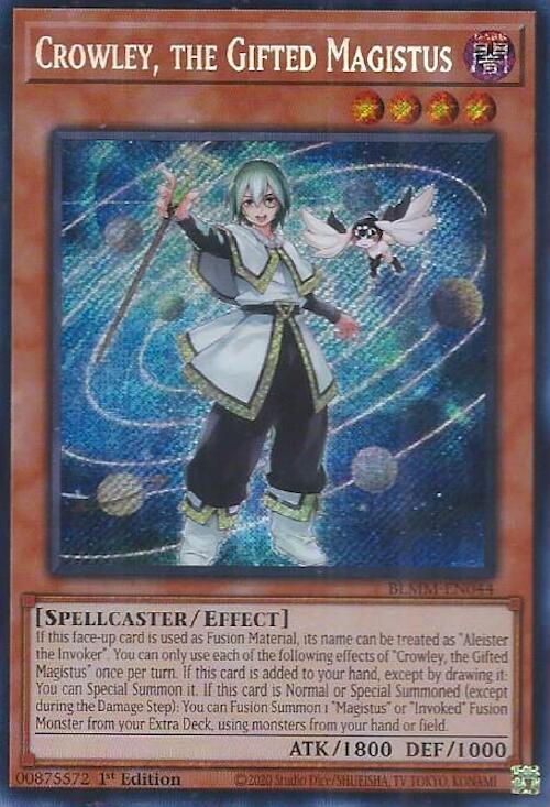 Crowley, the Gifted Magistus [BLMM-EN044] Secret Rare | Galaxy Games LLC