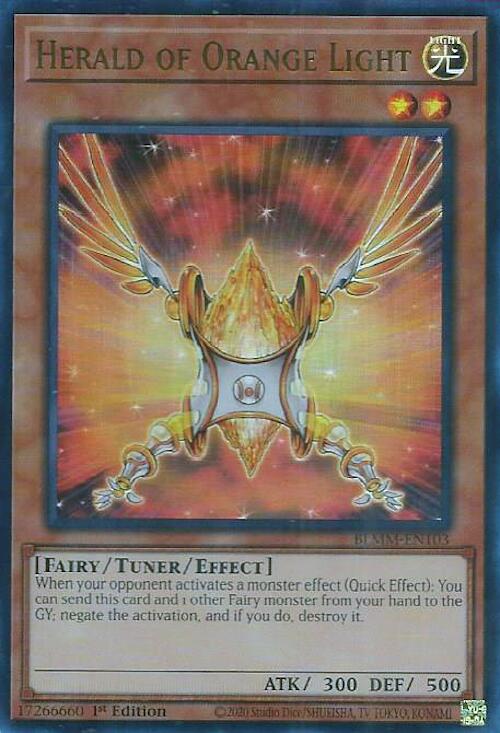 Herald of Orange Light [BLMM-EN103] Ultra Rare | Galaxy Games LLC