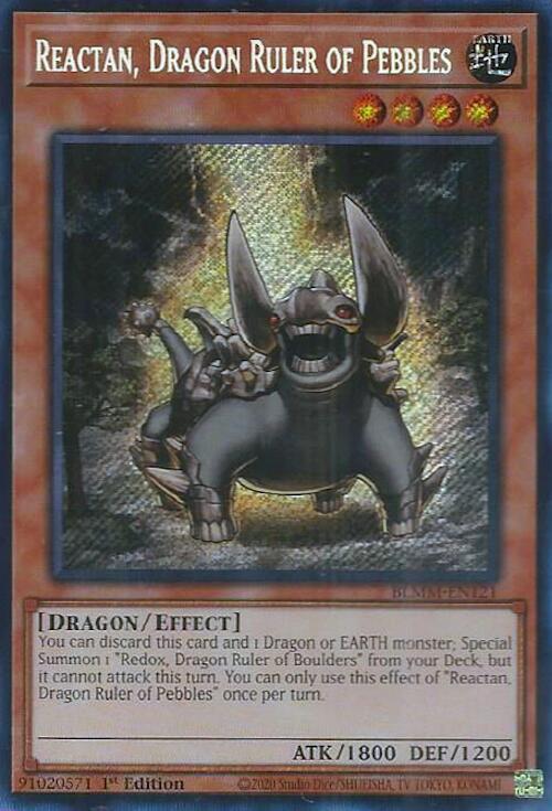 Reactan, Dragon Ruler of Pebbles [BLMM-EN121] Secret Rare | Galaxy Games LLC