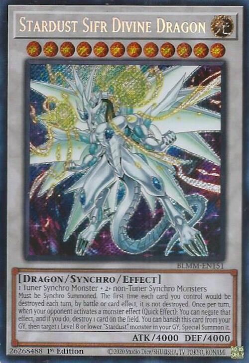 Stardust Sifr Divine Dragon [BLMM-EN151] Secret Rare | Galaxy Games LLC