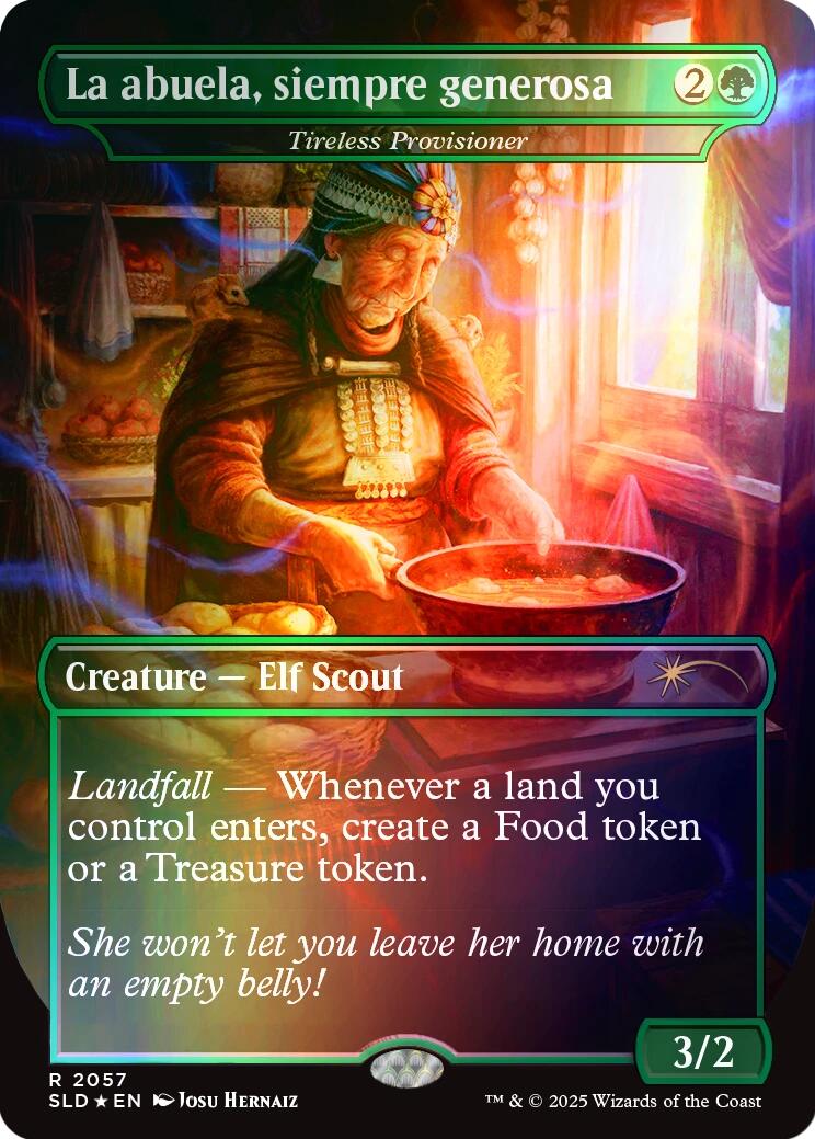 La abuela, siempre generosa - Tireless Provisioner (Rainbow Foil) [Secret Lair Drop Series] | Galaxy Games LLC