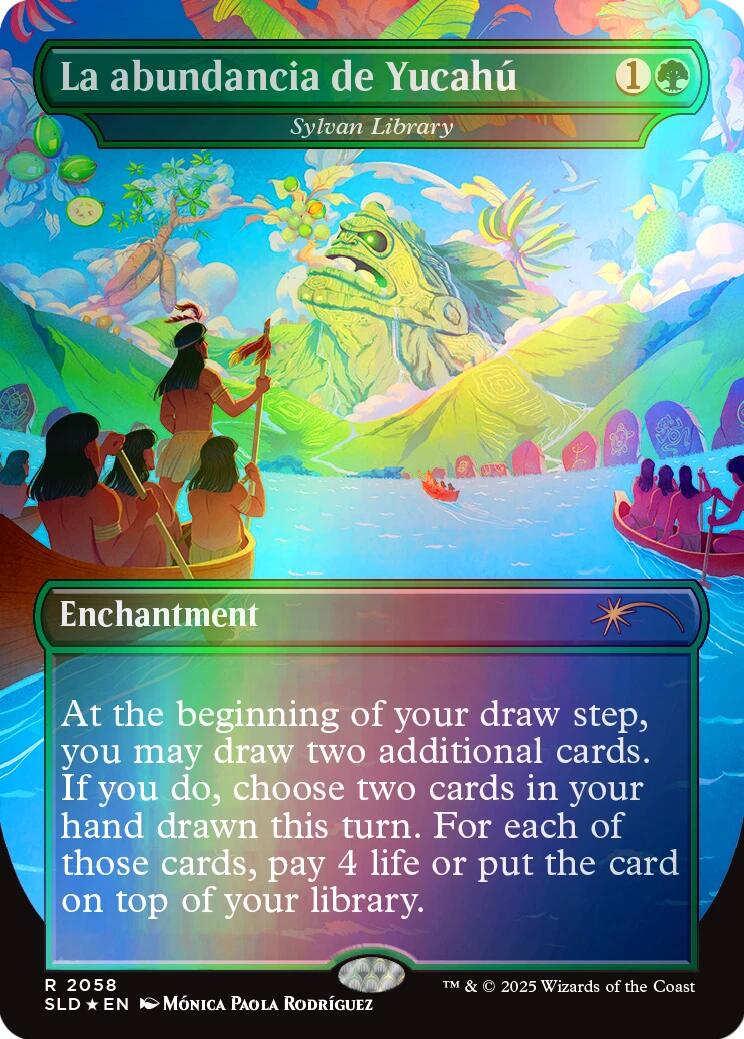 La abundancia de Yucahu - Sylvan Library (Rainbow Foil) [Secret Lair Drop Series] | Galaxy Games LLC