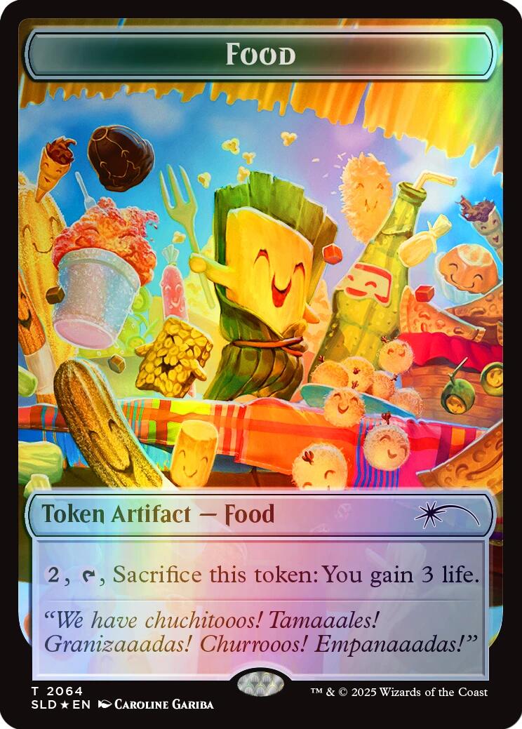 Food Token (2064) (Rainbow Foil) [Secret Lair Drop Series] | Galaxy Games LLC