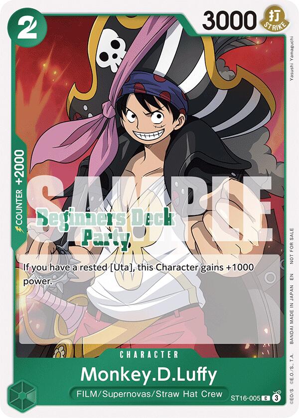 Monkey.D.Luffy (ST-23 - ST-28 Beginners Deck Party) [Participation] [One Piece Promotion Cards] | Galaxy Games LLC