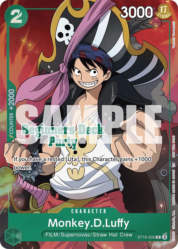Monkey.D.Luffy (Daz.Bonez) (ST-23 - ST-28 Beginners Deck Party) [Winner] [One Piece Promotion Cards] | Galaxy Games LLC