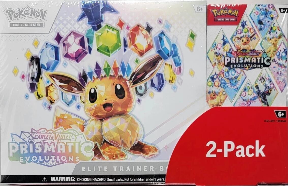 Costco Pokemon 2-Pack: Prismatic Evolutions Trainer Box and Booster Bundle | Galaxy Games LLC