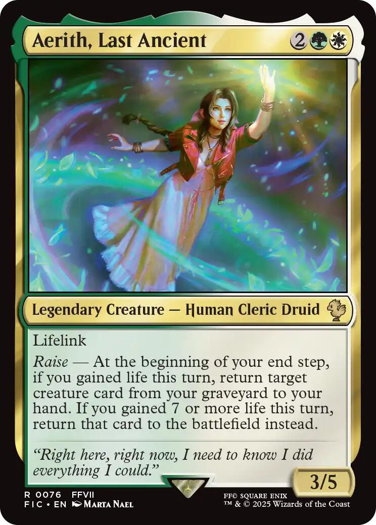Aerith, Last Ancient (Surge Foil) [FINAL FANTASY Commander] | Galaxy Games LLC