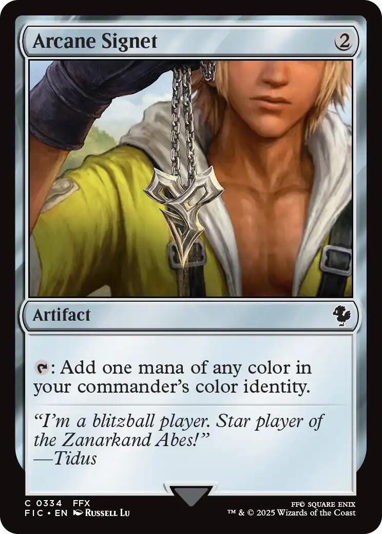 Arcane Signet (0334) (Surge Foil) [FINAL FANTASY Commander] | Galaxy Games LLC