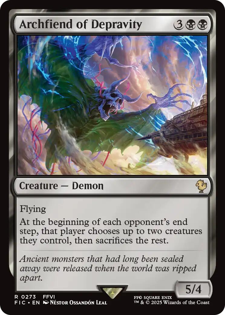Archfiend of Depravity (Surge Foil) [FINAL FANTASY Commander] | Galaxy Games LLC