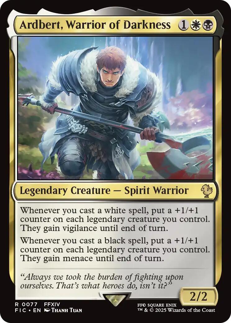 Ardbert, Warrior of Darkness (Surge Foil) [FINAL FANTASY Commander] | Galaxy Games LLC