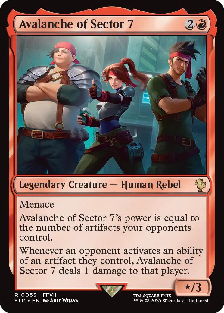 Avalanche of Sector 7 (Surge Foil) [FINAL FANTASY Commander] | Galaxy Games LLC