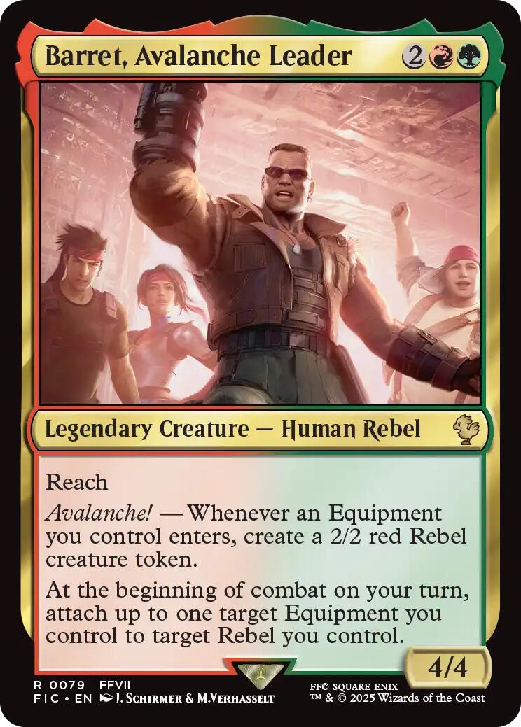 Barret, Avalanche Leader (Surge Foil) [FINAL FANTASY Commander] | Galaxy Games LLC