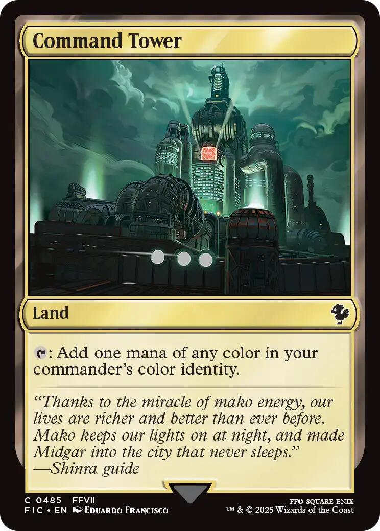 Command Tower (0485) (Surge Foil) [FINAL FANTASY Commander] | Galaxy Games LLC