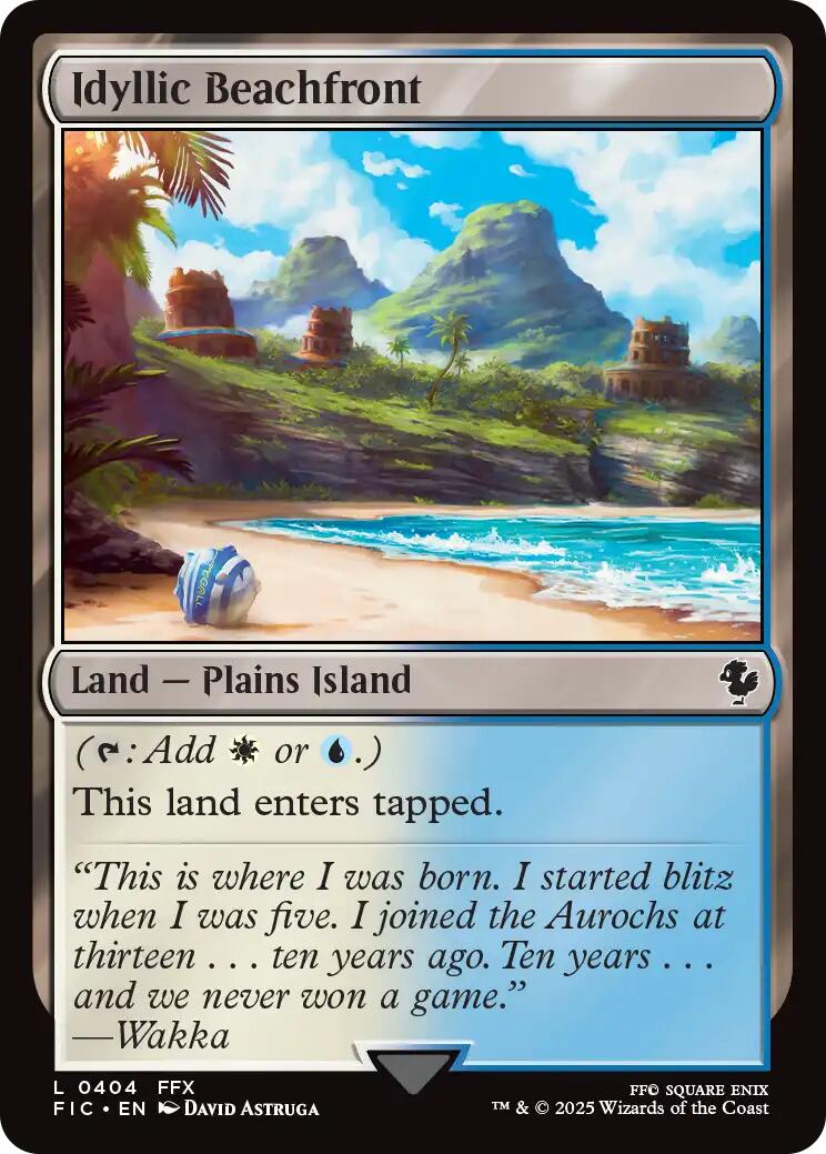 Idyllic Beachfront (Surge Foil) [FINAL FANTASY Commander] | Galaxy Games LLC