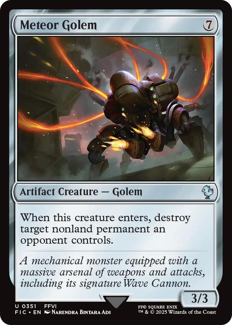 Meteor Golem (Surge Foil) [FINAL FANTASY Commander] | Galaxy Games LLC