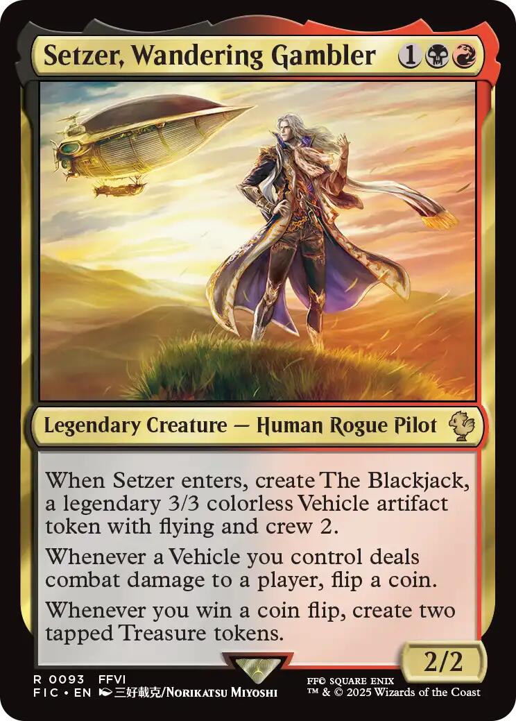 Setzer, Wandering Gambler (Surge Foil) [FINAL FANTASY Commander] | Galaxy Games LLC