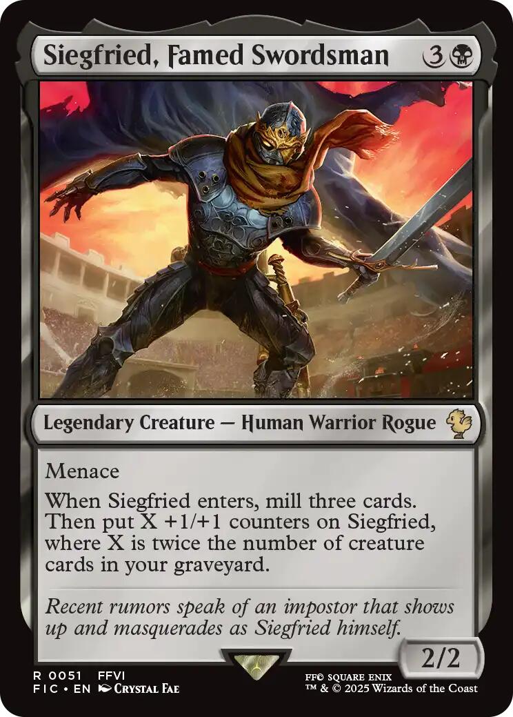 Siegfried, Famed Swordsman (Surge Foil) [FINAL FANTASY Commander] | Galaxy Games LLC