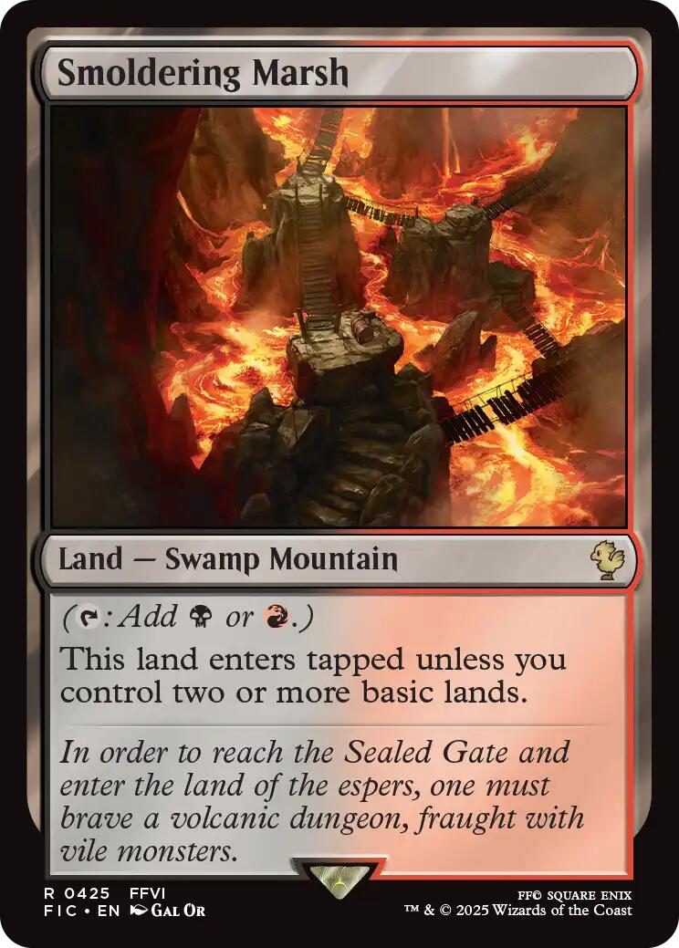 Smoldering Marsh (Surge Foil) [FINAL FANTASY Commander] | Galaxy Games LLC