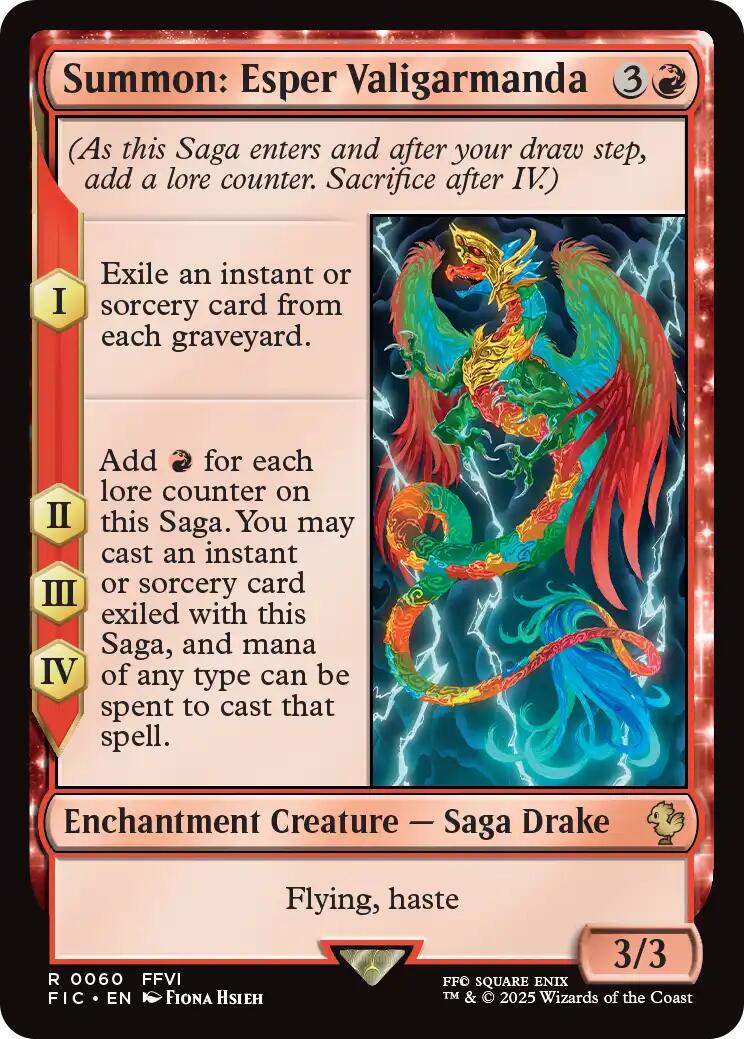 Summon: Esper Valigarmanda (Surge Foil) [FINAL FANTASY Commander] | Galaxy Games LLC