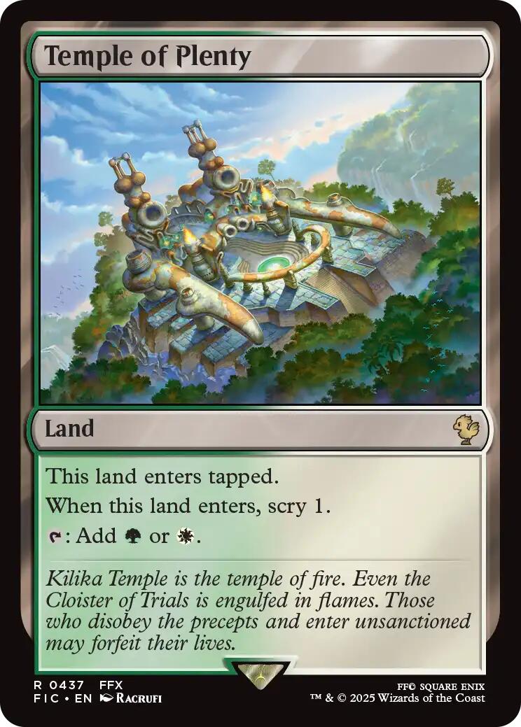 Temple of Plenty (Surge Foil) [FINAL FANTASY Commander] | Galaxy Games LLC