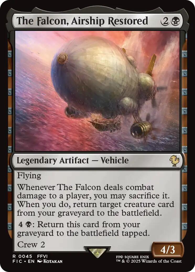 The Falcon, Airship Restored (Surge Foil) [FINAL FANTASY Commander] | Galaxy Games LLC