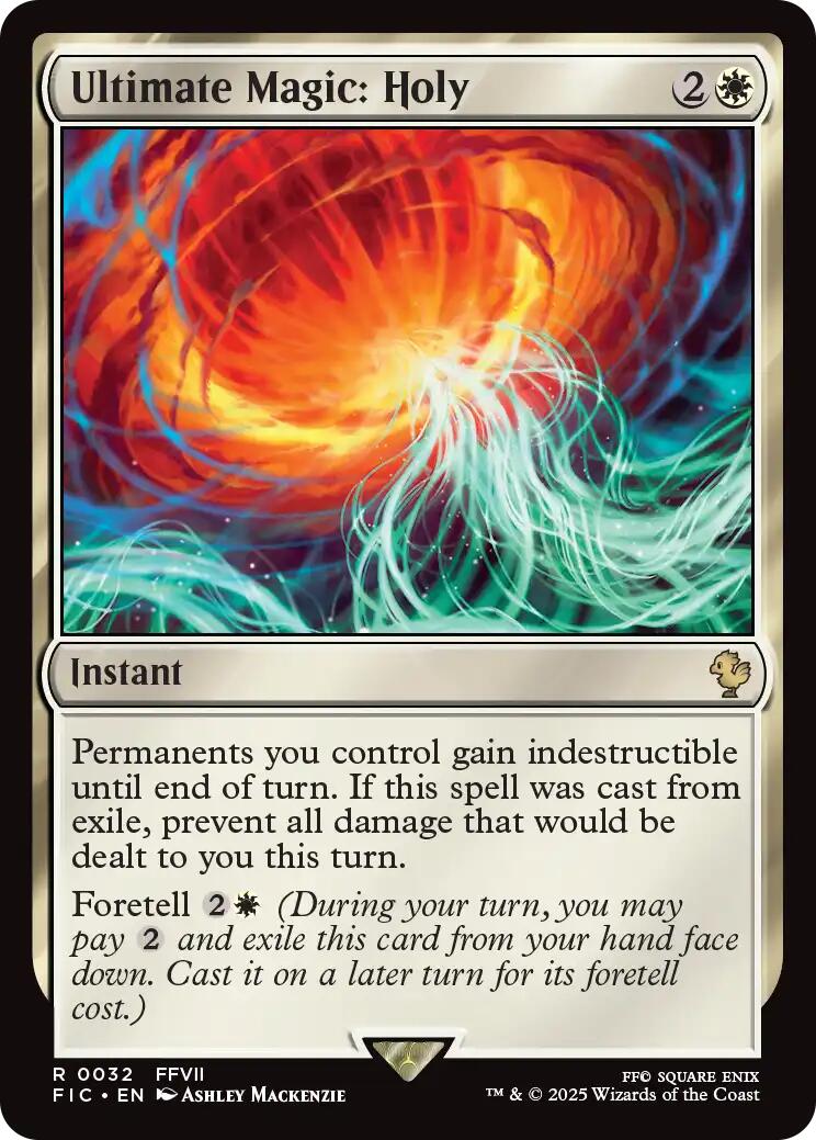 Ultimate Magic: Holy (Surge Foil) [FINAL FANTASY Commander] | Galaxy Games LLC