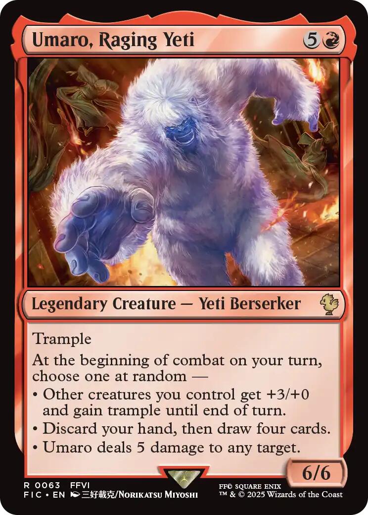 Umaro, Raging Yeti (Surge Foil) [FINAL FANTASY Commander] | Galaxy Games LLC