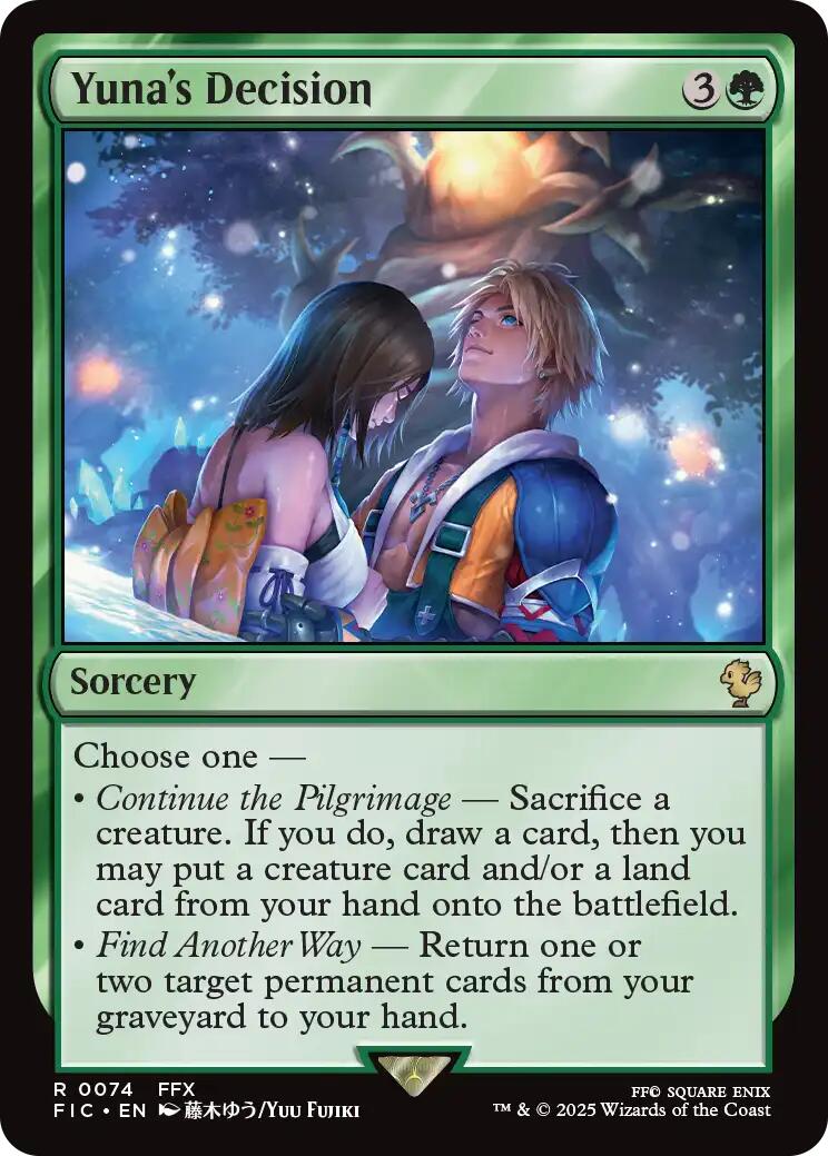 Yuna's Decision (Surge Foil) [FINAL FANTASY Commander] | Galaxy Games LLC