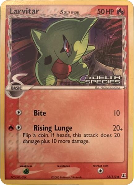 Larvitar (73/113) (Delta Species) (Stamped) [Miscellaneous Cards] | Galaxy Games LLC