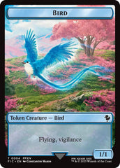 Bird // Hero (0005) Double Sided Token [FINAL FANTASY Commander Tokens] | Galaxy Games LLC