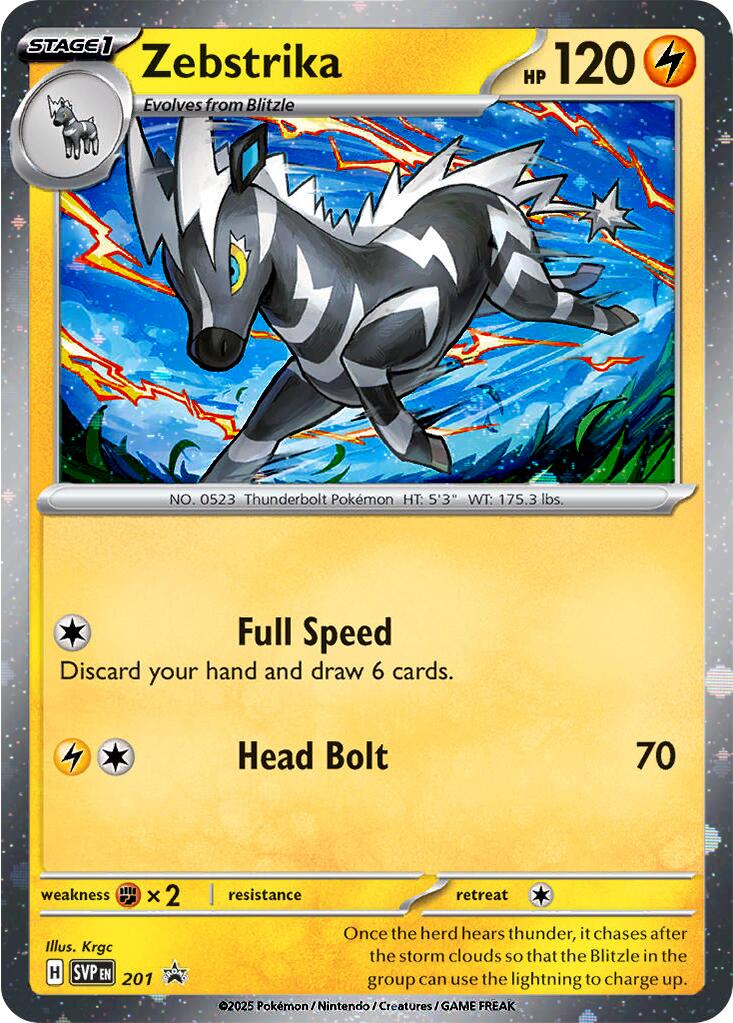 Zebstrika (201) (Cosmos Holo) [Scarlet & Violet: Black Star Promos] | Galaxy Games LLC