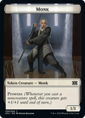 Boar // Monk Double-Sided Token [Double Masters 2022 Tokens] | Galaxy Games LLC