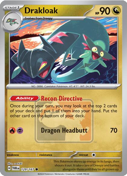 Drakloak (129/167) [League & Championship Cards] | Galaxy Games LLC