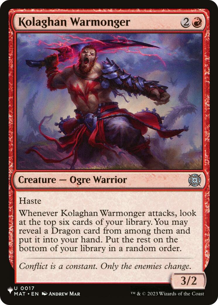 Kolaghan Warmonger [The List] | Galaxy Games LLC