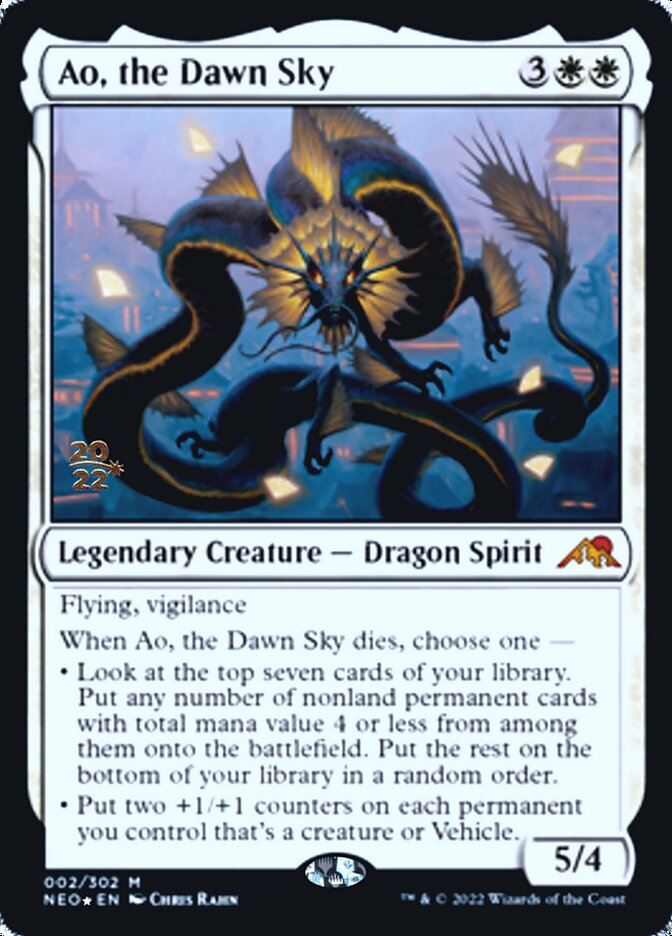 Ao, the Dawn Sky [Kamigawa: Neon Dynasty Prerelease Promos] | Galaxy Games LLC