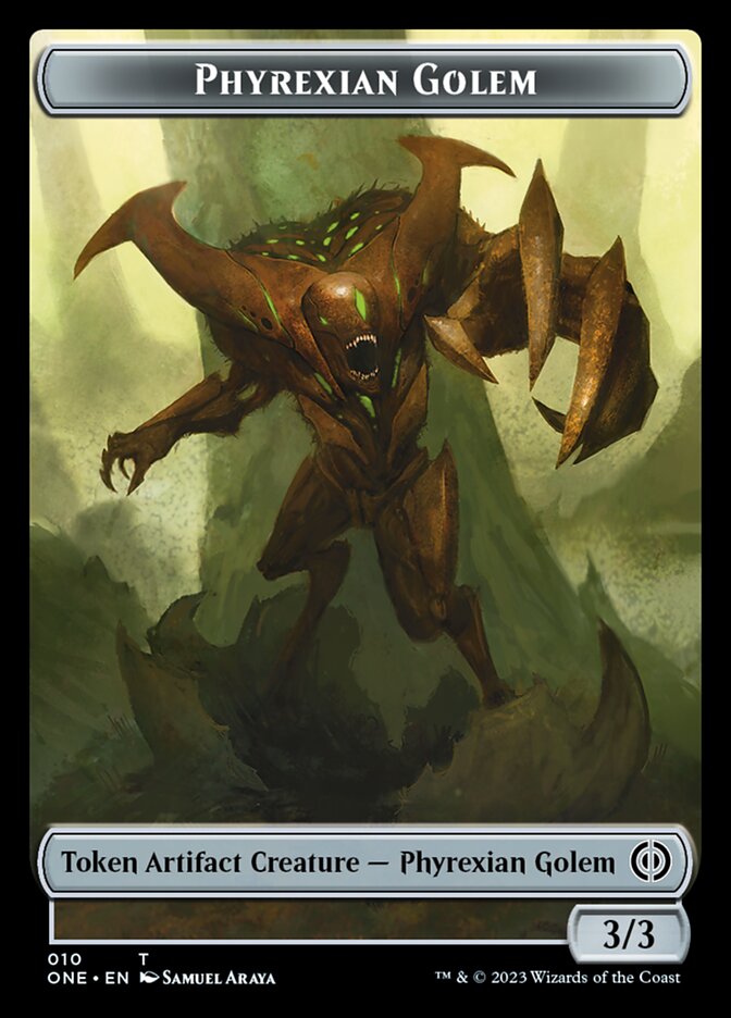 Phyrexian Golem Token [Phyrexia: All Will Be One Tokens] | Galaxy Games LLC