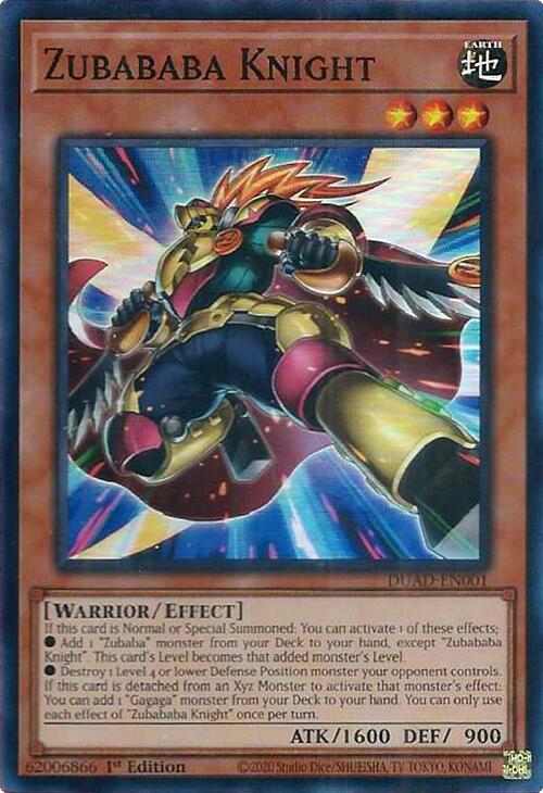 Zubababa Knight [DUAD-EN001] Super Rare | Galaxy Games LLC