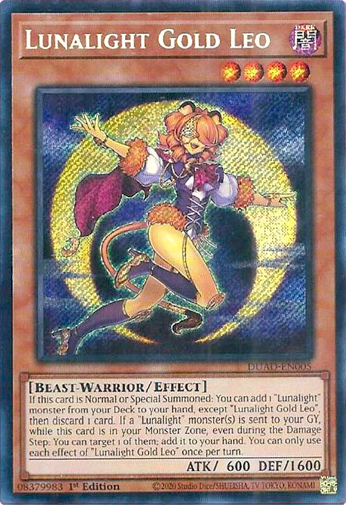 Lunalight Gold Leo [DUAD-EN005] Secret Rare | Galaxy Games LLC
